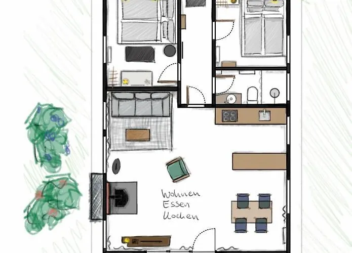 Kleine Auszeit In Der Mit Kamin, Yogamatten, Schöne Küche *